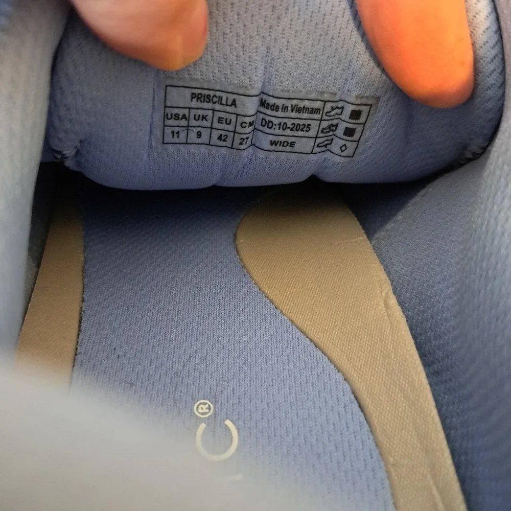 Vionic Priscilla Navy Blue Mesh Walking Sneakers Womens 11 Wide DD:10-2025